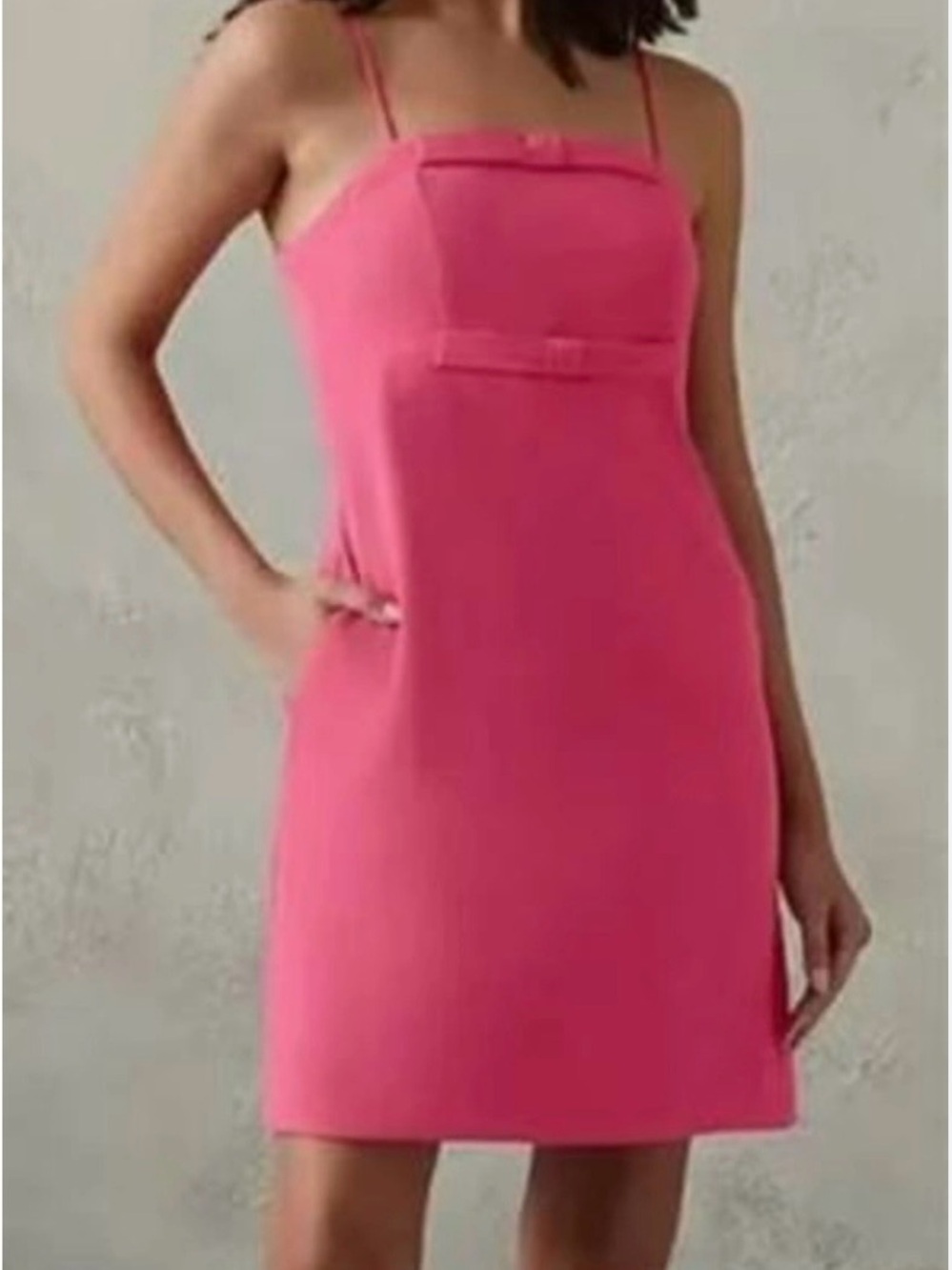 Prabal Gurung Hot Pink Spaghetti-Strap Shift Dress